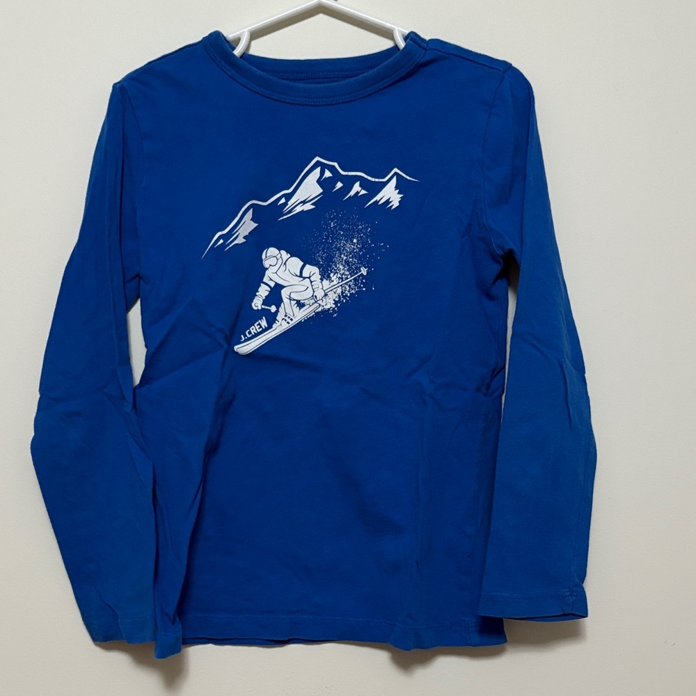 Crewcuts Vibrant Blue Ski Adventure Long Sleeve Tee